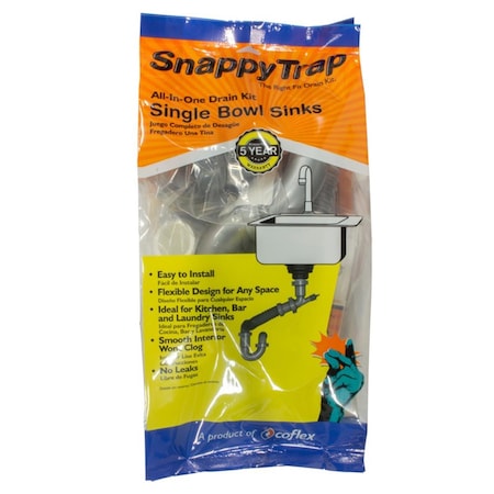 SNAPPY TRAP 1.5 in. Dia. PVC Single Sink Drain Kit 4003543